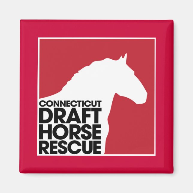 Aimant Connecticut Draft Horse Secourt magnétique (Devant)