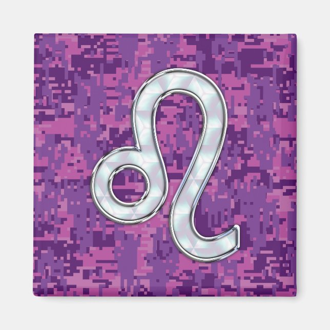 Aimant Connexion Leo sur Camouflage numérique Fuchsia ros (Devant)