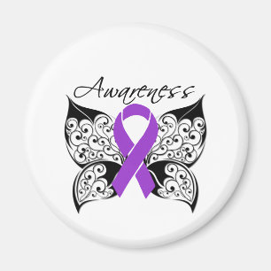 Aimant Conscience de papillon de tatouage - Cancer