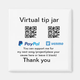 Aimant Conseil virtuel jar q r code argent don PayPal ven