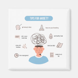 Aimant Conseils d'anxiété Art minimal de santé mentale