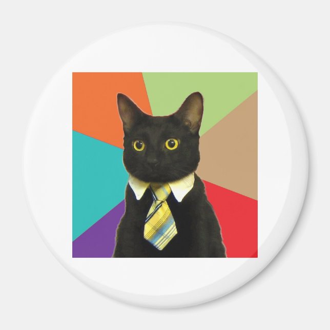 Aimant Conseils de chat d'entreprise Mème animal (Devant)