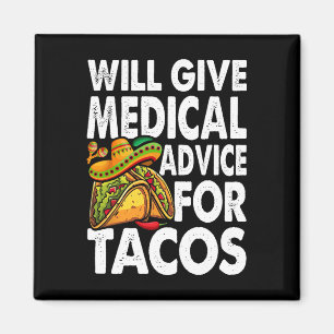 Aimant Conseils médicaux pour les tacos mexicains Cinco D