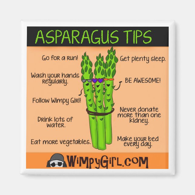 Aimant Conseils sur les asperges (Devant)