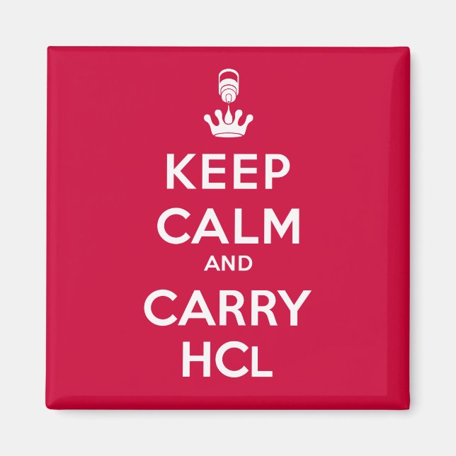 Aimant Conserver le calme et transporter HCl- Géologie (Devant)