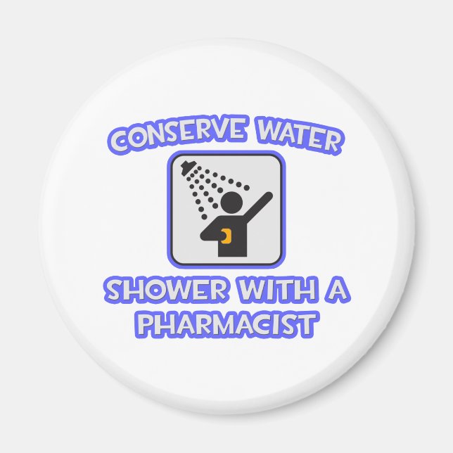 Aimant Conserver l'eau .. Douche avec pharmacien (Devant)