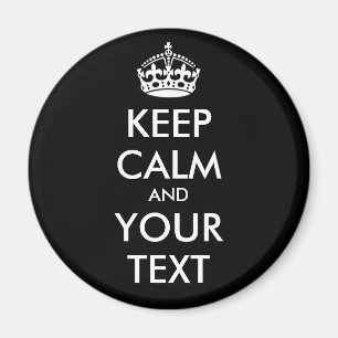 Aimant CONSERVEZ CALME et VOTRE TEXTE - Modifier l'arrièr