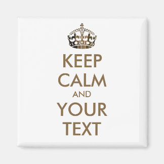 Aimant CONSERVEZ CALME et VOTRE TEXTE - texte personnalis