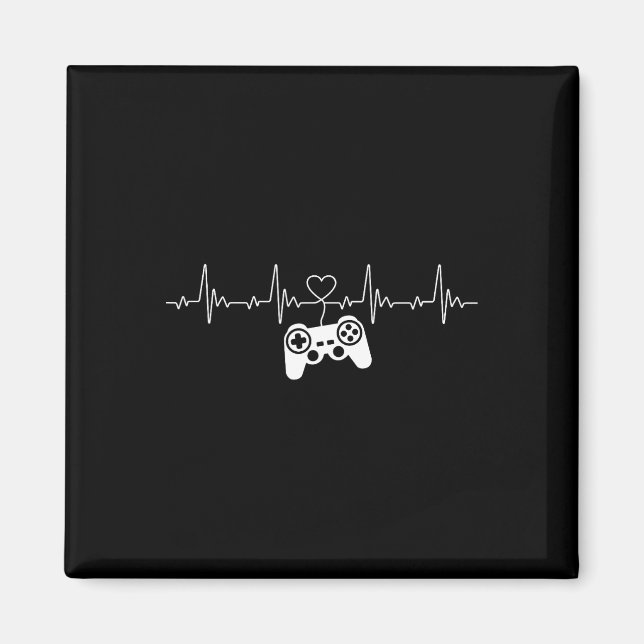 Aimant Console de fréquence cardiaque Gadget de jeu Nerd  (Devant)