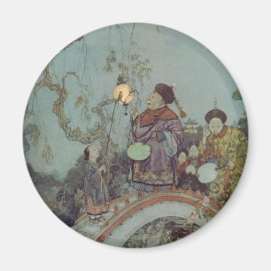 Aimant Conte de fées vintage, Rossignol par Edmund Dulac