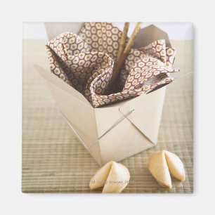 Aimant Conteneur à emporter chinois et biscuits chinois