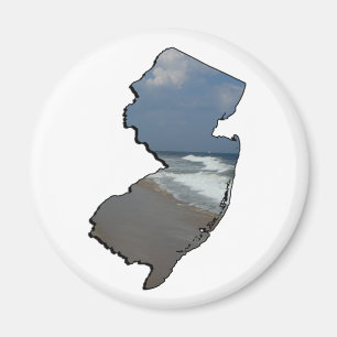 Aimant Contour d'état de rivage de New Jersey