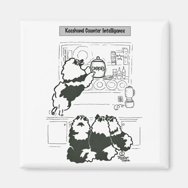 Aimant Contre-espionnage de Keeshond (Devant)