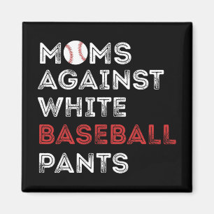 Aimant Contre les pantalons de baseball blanc amusant mam