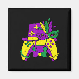 Aimant Contrôleur de jeu vidéo Mardi Gras Jester Casquett