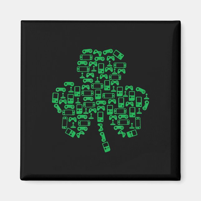 Aimant Contrôleur de jeu vidéo Shamrock Irish Gamer St Pa (Devant)