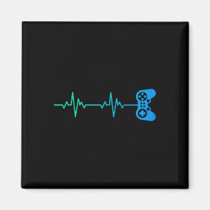 Aimant Contrôleur De Jeux Vidéo Cool Heartbeat Pour Nerdy