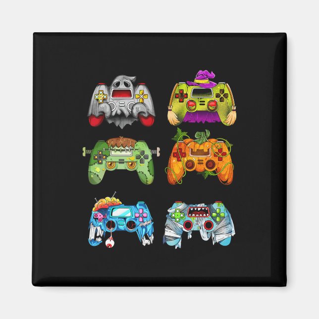 Aimant Contrôleurs de jeu de sorcière Citrouille d'Hallow (Devant)