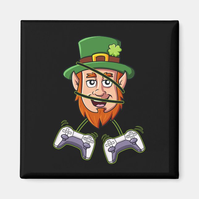 Aimant Contrôleurs de jeu vidéo Jour de la Saint Patrick  (Devant)