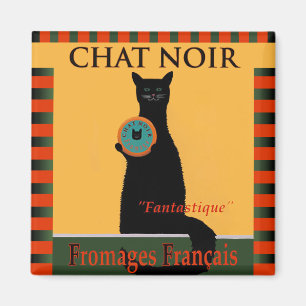 Aimant Conversation Fromages Noir Français