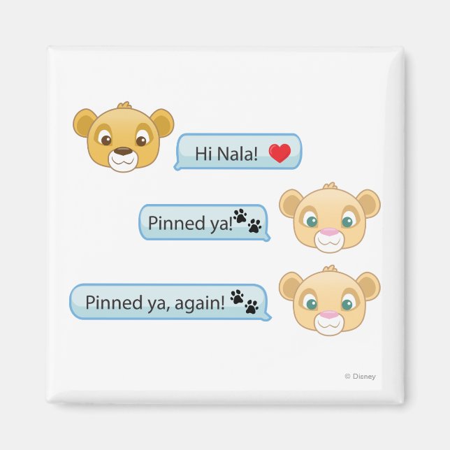 Aimant Conversation Simba Nala (Devant)