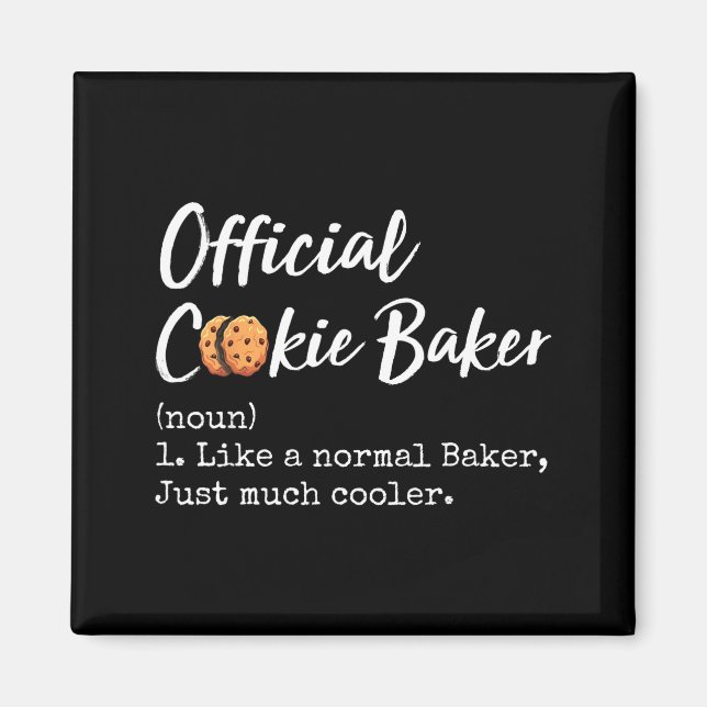 Aimant Cookie Baker Definition Funny Christmas Baking  (Devant)