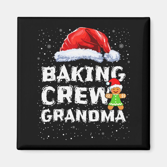 Aimant Cookie Baking Crew Shirt Grandma Matching Christma (Devant)