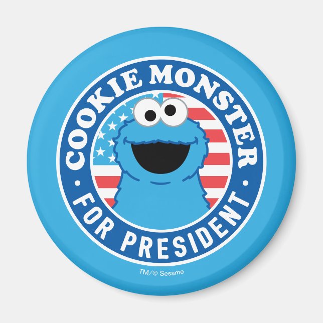 Aimant Cookie Monster pour Président (Devant)
