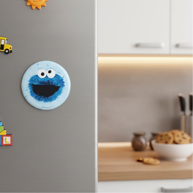 Aimant Cookie Monster | Tendance de l'aquarelle (Créateur téléchargé)