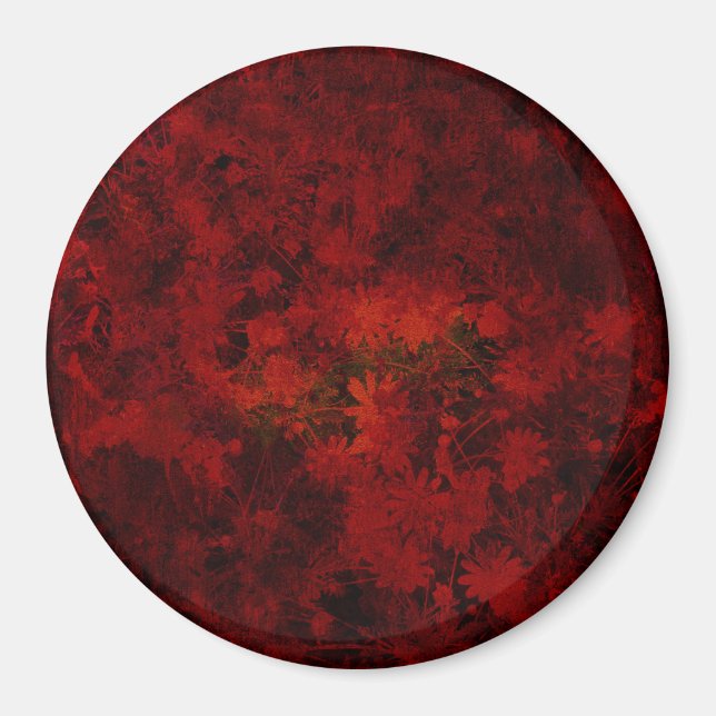 Aimant Cool, art moderne floral / fleuriste motif (Devant)