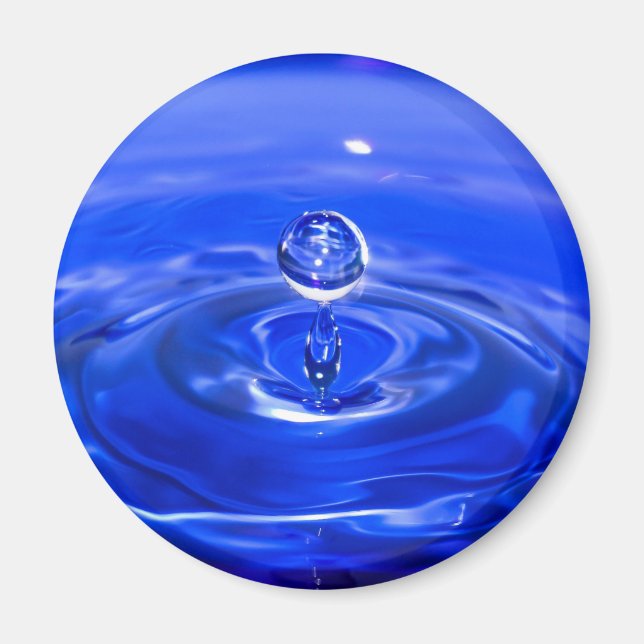 Aimant Cool Bleu gouttelette d'eau (Devant)