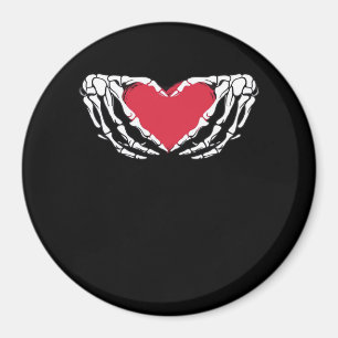 Aimant Cool Classic Funny Skeleton Mains Coeur - Valentin