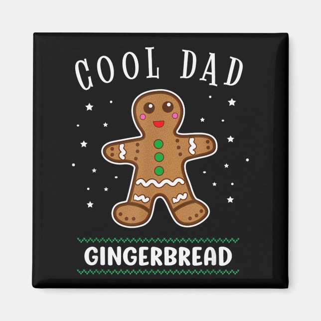 Aimant Cool Dad Gingerbread Man Cookie Family Christmas P (Devant)