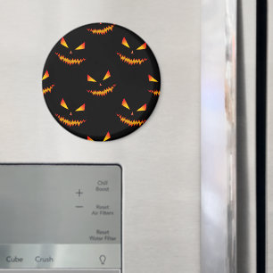 Aimant Cool effrayant Jack O'Lantern visage motif d'Hallo