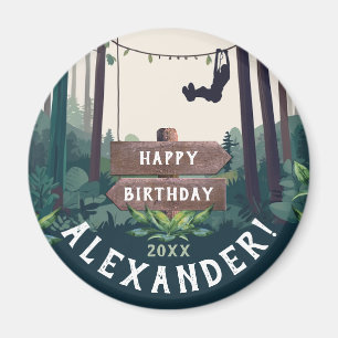 Aimant Cool Forêt Zipline Extérieur Aventure Botanique