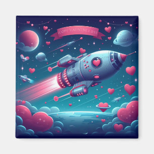 Aimant Cool/futuriste la Saint Valentin