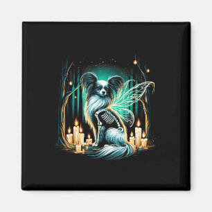 Aimant Cool Papillon Chien Squelette Halloween Chien Mama