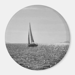 Aimant Cool photo moderne bateau à voile en été