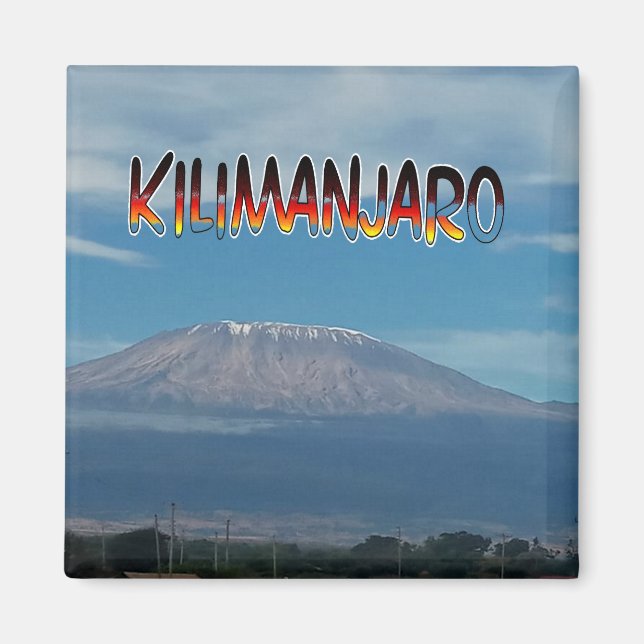 Aimant Cool Populaire grimpable à pied Mont Kilimandjaro (Devant)