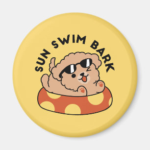 Aimant Cool Summer Chien Flottant - Jolie Puppy Pool Part