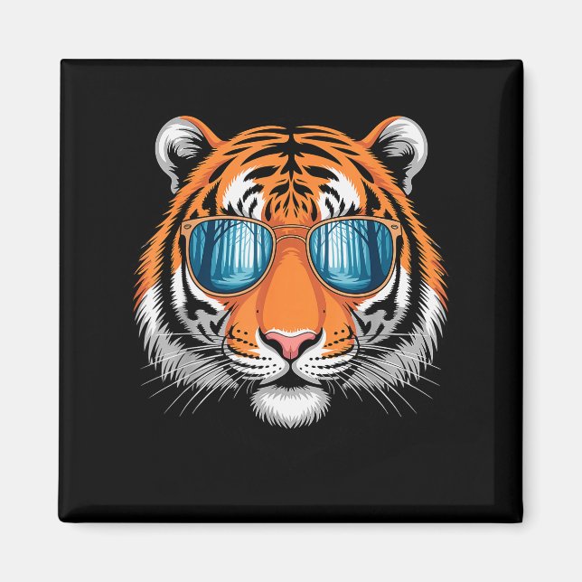 Aimant Cool Tiger Costume For Men Women Kids Pattern Tige (Devant)