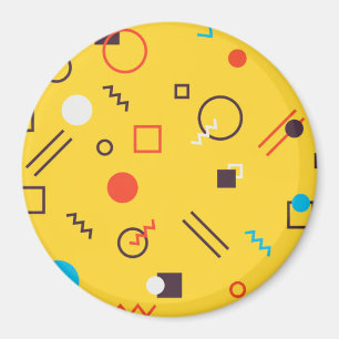 Aimant Cool, unique, tendance, urbain géométrique Memphis