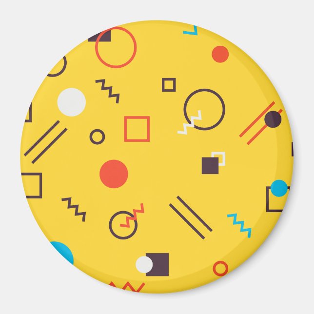 Aimant Cool, unique, tendance, urbain géométrique Memphis (Devant)