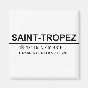 Aimant Coordonnée Saint Tropez - Coordonnée Saint Tropez