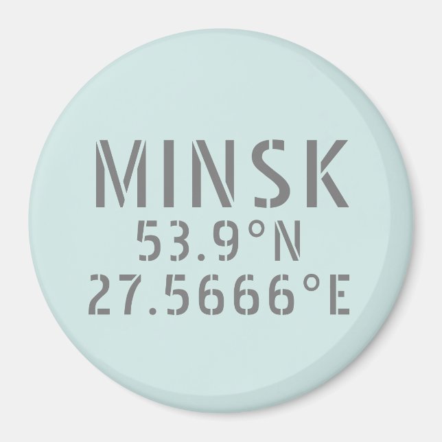 Aimant Coordonnées de la longitude de la latitude de Mins (Devant)