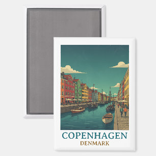 Aimant Copenhague vintage Danemark Architecture Historiqu