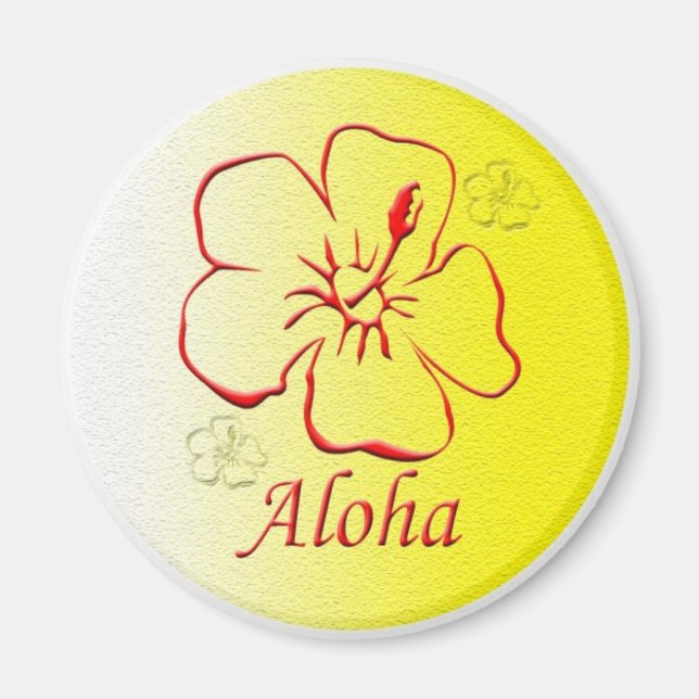 Aimant Copie du bouton Aloha (Devant)