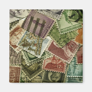 Aimant Copie vintage de timbre