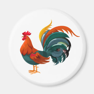 Aimant Coq Animé