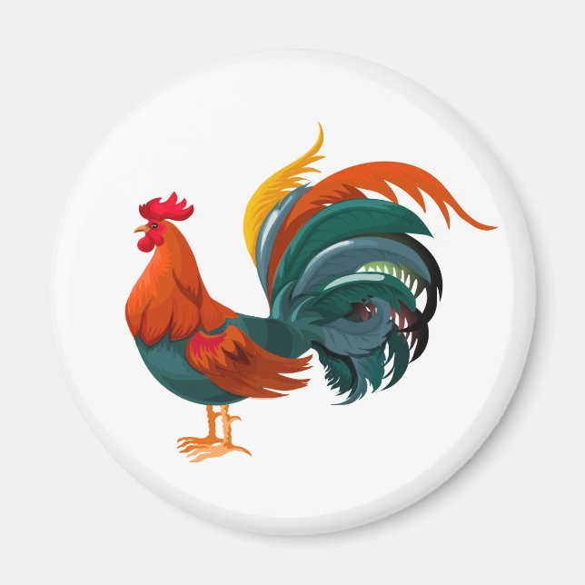 Aimant Coq Animé (Devant)